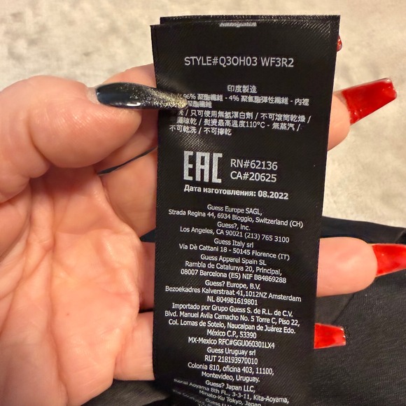 GUESS Black Satin Corset Top Medium NWT Zip Back Bustier - Picture 12 of 13